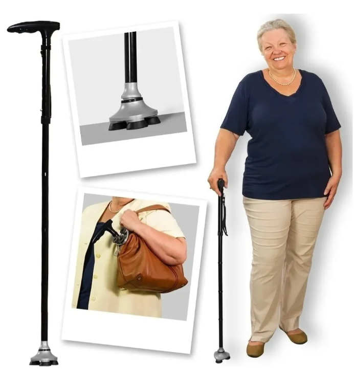 BASTÓN ORTOPÉDICO PLEGABLE CON LINTERNA