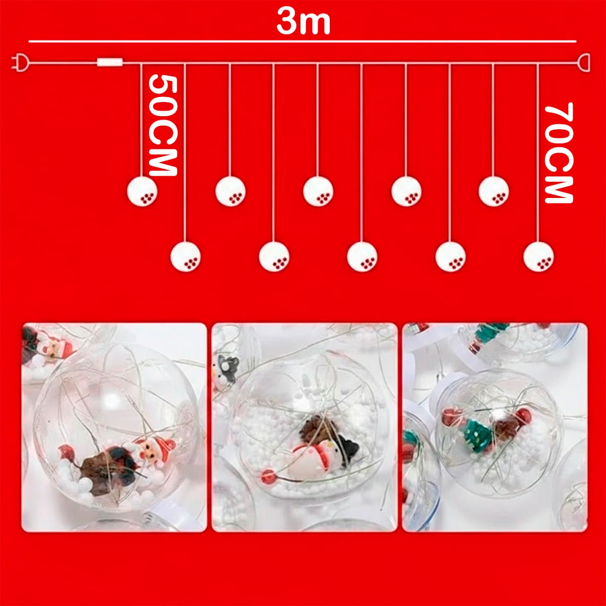 Cortina intercalada Bolas 3M AL-067