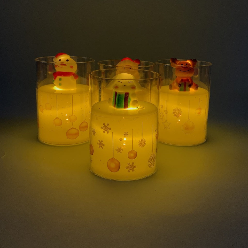 Velas LED Navideñas con Figura 8,5cm x3